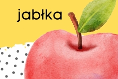 Watercolor Food Polka Dot Alphabet Posters - 1